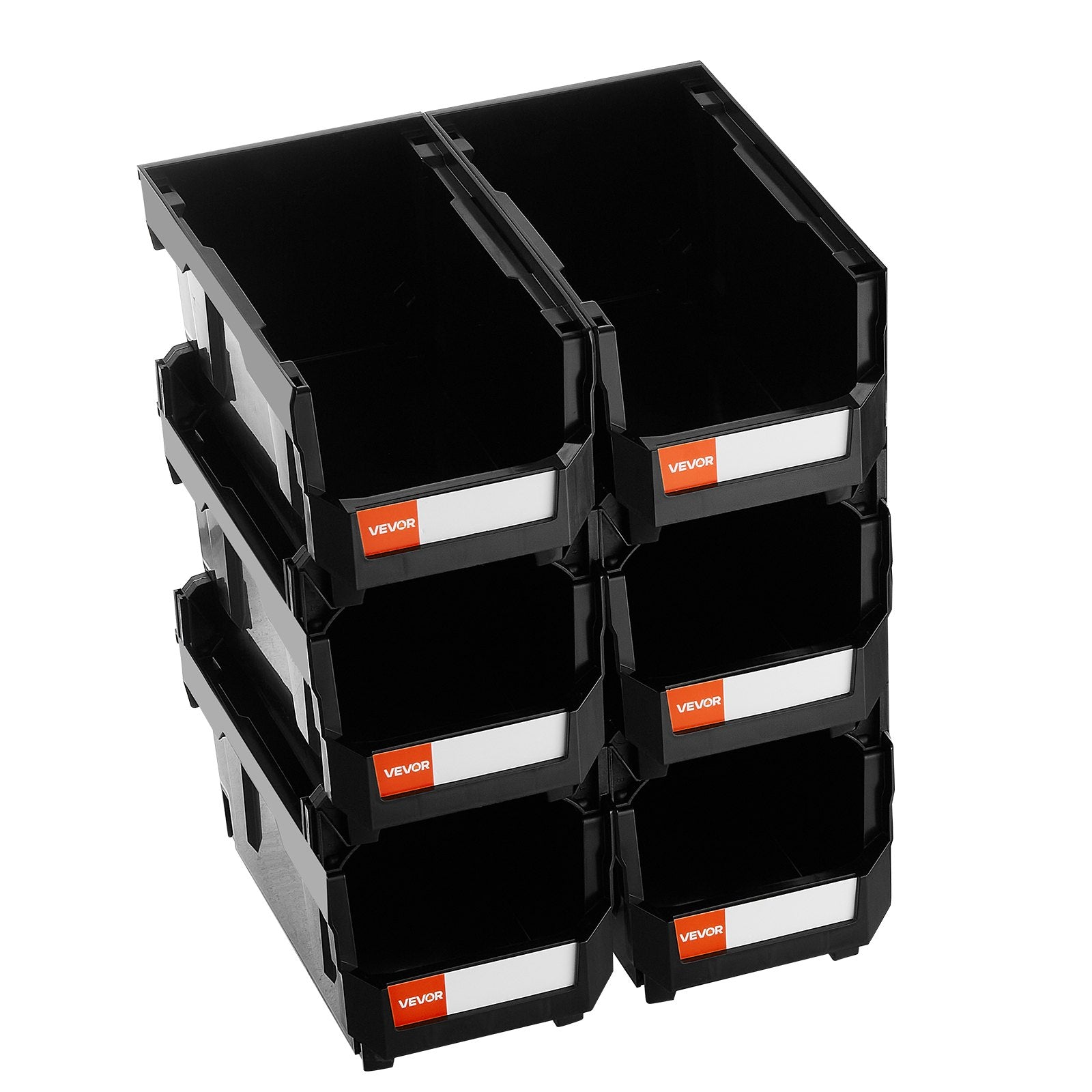 Plastic Stackable Storage Bins, 37.7 x 21.5 x 18 cm (6 Pack), Plastic Containers for Organizing and Storage V952-DDWLX6GZ14LHKWMV2001V0