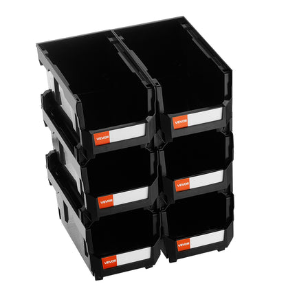 Plastic Stackable Storage Bins, 37.7 x 21.5 x 18 cm (6 Pack), Plastic Containers for Organizing and Storage V952-DDWLX6GZ14LHKWMV2001V0