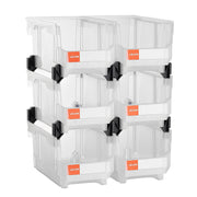 Plastic Stackable Storage Bins, 37.7 x 21.5 x 18 cm (6 Pack), Plastic Containers for Organizing & Storage V952-DDWLX6GZ14LTCARKA001V0