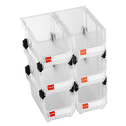 Plastic Stackable Storage Bins, 37.7 x 21.5 x 18 cm (6 Pack), Plastic Containers for Organizing & Storage V952-DDWLX6GZ14LTCARKA001V0