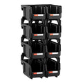 Plastic Stackable Storage Bins, 27.6 x 14 x 13 cm (8 Pack), Plastic Containers for Organizing and Storage V952-DDWLX8GZ5LHS988AE001V0