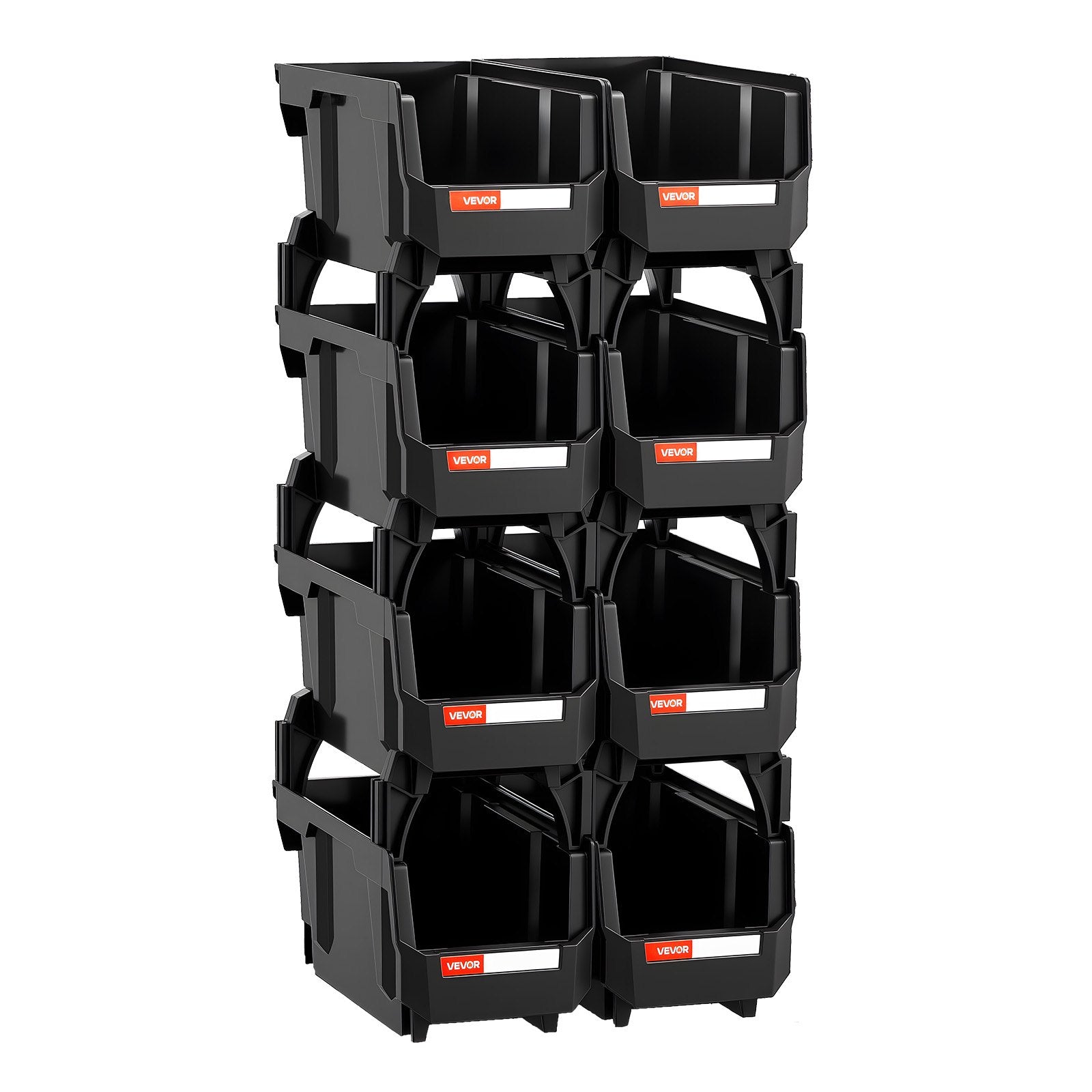Plastic Stackable Storage Bins, 27.6 x 14 x 13 cm (8 Pack), Plastic Containers for Organizing and Storage V952-DDWLX8GZ5LHS988AE001V0