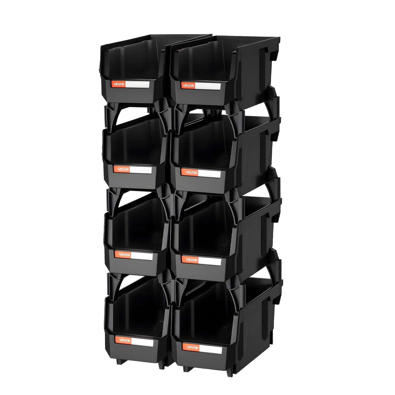 Plastic Stackable Storage Bins, 27.6 x 14 x 13 cm (8 Pack), Plastic Containers for Organizing and Storage V952-DDWLX8GZ5LHS988AE001V0