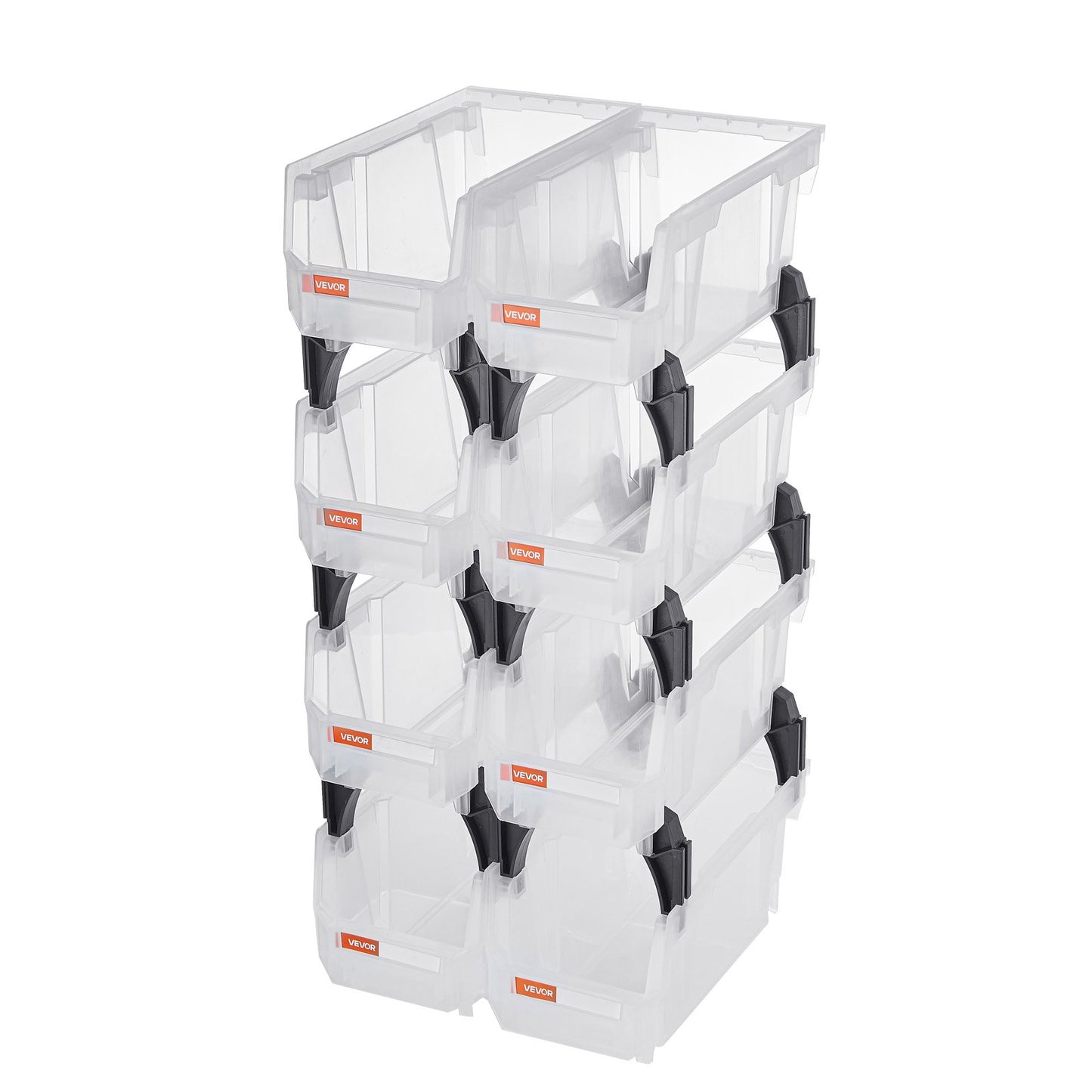 Plastic Stackable Storage Bins, 27.6 x 14 x 13 cm (8 Pack), Plastic Containers for Organizing & Storage Bins V952-DDWLX8GZ5LTMCQQ5O001V0