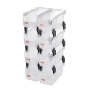 Plastic Stackable Storage Bins, 27.6 x 14 x 13 cm (8 Pack), Plastic Containers for Organizing & Storage Bins V952-DDWLX8GZ5LTMCQQ5O001V0