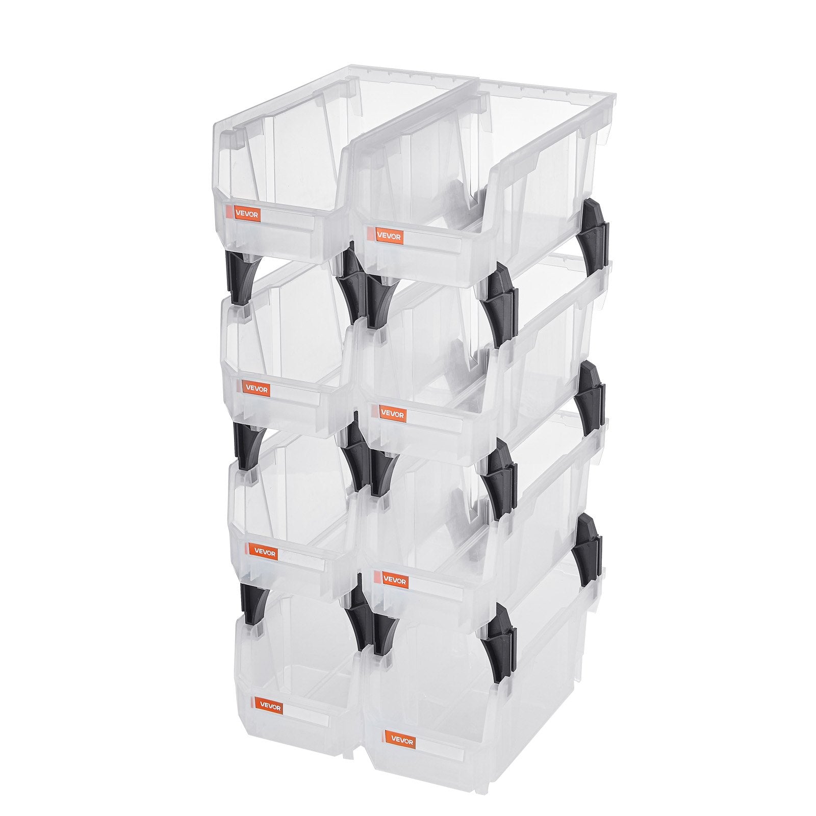 Plastic Stackable Storage Bins, 27.6 x 14 x 13 cm (8 Pack), Plastic Containers for Organizing & Storage Bins V952-DDWLX8GZ5LTMCQQ5O001V0