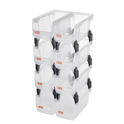 Plastic Stackable Storage Bins, 27.6 x 14 x 13 cm (8 Pack), Plastic Containers for Organizing & Storage Bins V952-DDWLX8GZ5LTMCQQ5O001V0