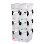 Plastic Stackable Storage Bins, 27.6 x 14 x 13 cm (8 Pack), Plastic Containers for Organizing & Storage Bins V952-DDWLX8GZ5LTMCQQ5O001V0