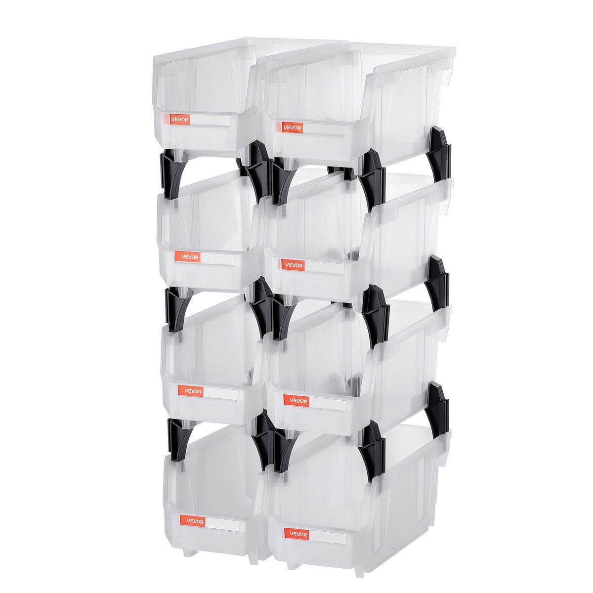 Plastic Stackable Storage Bins, 27.6 x 14 x 13 cm (8 Pack), Plastic Containers for Organizing & Storage Bins V952-DDWLX8GZ5LTMCQQ5O001V0