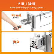 Rotisserie Grill with Windscreen, BBQ Whole Pig Lamb Goat Charcoal Spit Grill, 35 Inch 90 Lbs Capacity, V952-DDXZKJ35YCDBV3Y2GV3