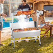 Rotisserie Grill with Windscreen, BBQ Whole Pig Lamb Goat Charcoal Spit Grill, 35 Inch 90 Lbs Capacity, V952-DDXZKJ35YCDBV3Y2GV3