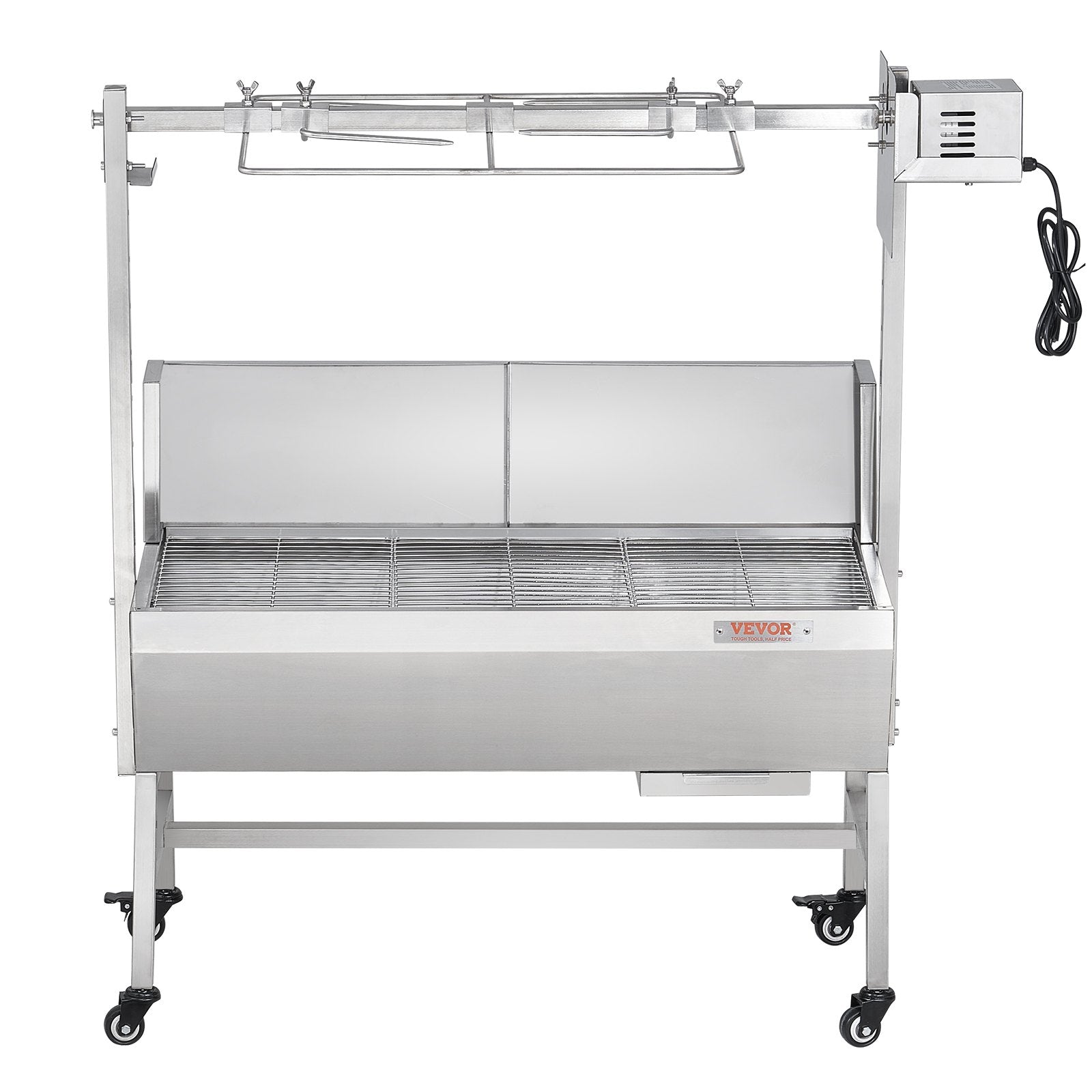 Rotisserie Grill with Windscreen, BBQ Whole Pig Lamb Goat Charcoal Spit Grill, 35 Inch 90 Lbs Capacity, V952-DDXZKJ35YCDBV3Y2GV3
