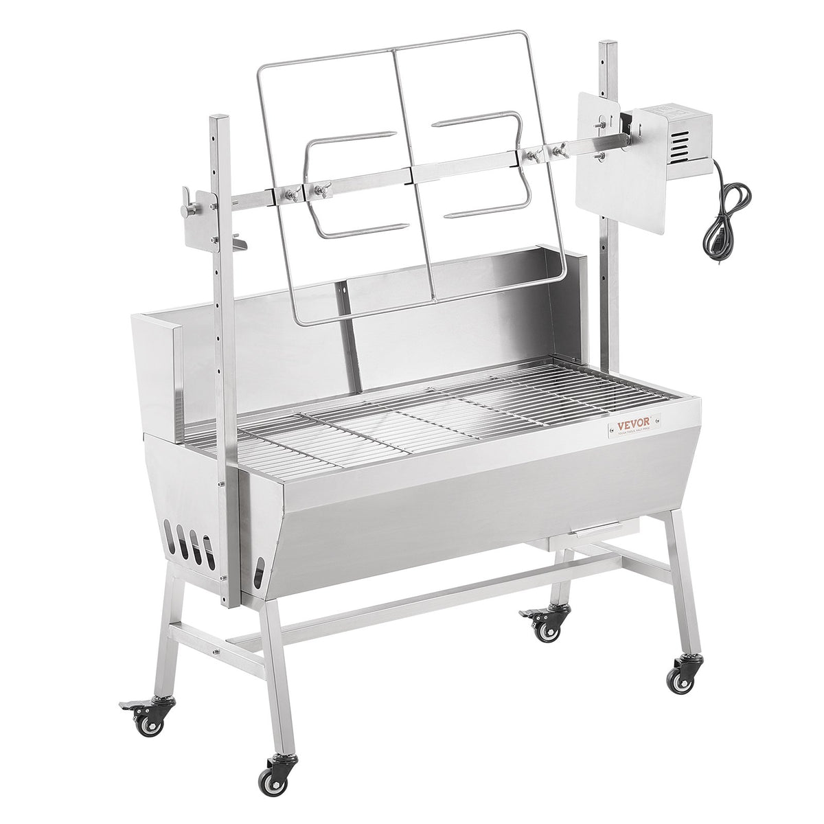 Rotisserie Grill with Windscreen, BBQ Whole Pig Lamb Goat Charcoal Spit Grill, 35 Inch 90 Lbs Capacity, V952-DDXZKJ35YCDBV3Y2GV3