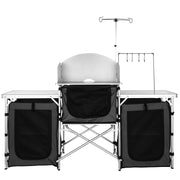 Camping Kitchen Table, Folding Outdoor Cooking Table with Storage Carrying Bag, Aluminum Cook Station 3 V952-DFBKYDCFHSHSBD243V0