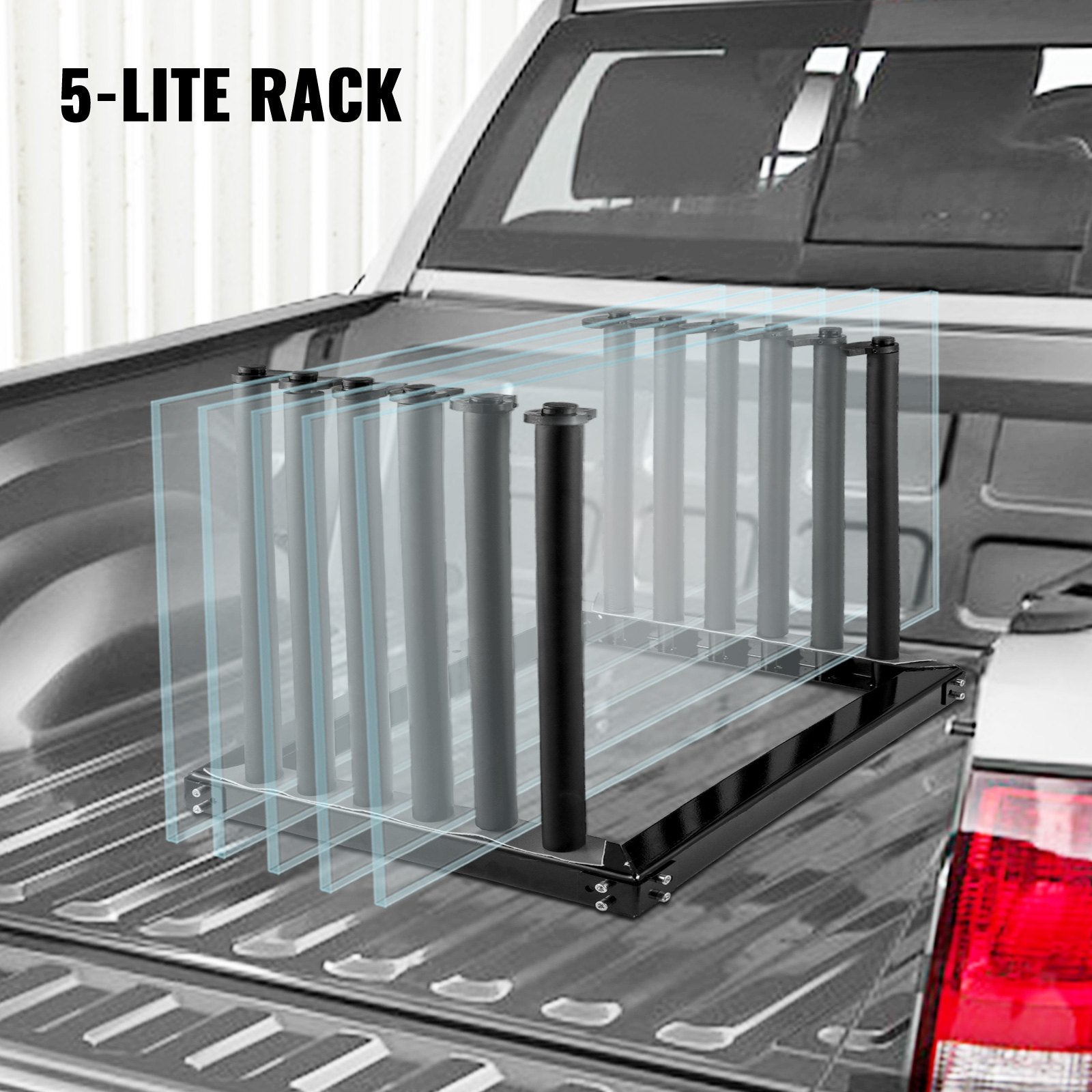 Windshield Rack 5-Lite, Windshield Truck Rack Steel, Windshield Glass Rack 24-Inch Height, Windshield Rack V952-DFBLJGM302-5LI001V0
