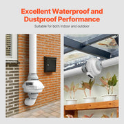 4" to 4.5" Radon Mitigation Fan System Quiet 380CFM Inline Duct Waterproof V952-DFSDJ6INCH3813O5AV3