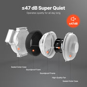 4" to 4.5" Radon Mitigation Fan System Kit Quiet 260 CFM Inline Duct Fan V952-DFSTJ4INCH26M7KEAV3