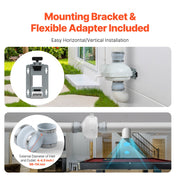 4" to 4.5" Radon Mitigation Fan System Kit Quiet 260 CFM Inline Duct Fan V952-DFSTJ4INCH26M7KEAV3