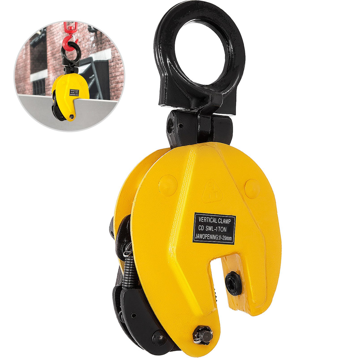 1T Vertical Plate Lifting Clamp Grab Clamp Dog Steel Lift Grip Sling V952-DG1TSD00000000001V0
