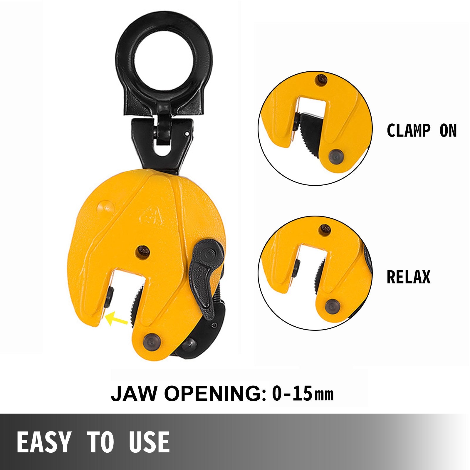 1T Vertical Plate Lifting Clamp Grab Clamp Dog Steel Lift Grip Sling V952-DG1TSD00000000001V0