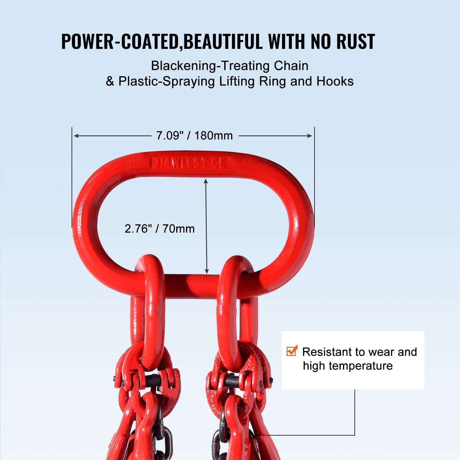 Chain Sling, 8 mm x 300 cm Lifting Chains with Hooks, G80 Engine Chain Hoist Lifts, 5 Ton Lifting Sling V952-DGDLHHMGFH1JG4PKZV0