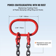 Chain Sling, 8 mm x 150 cm Lifting Chains with Hooks, G80 Engine Chain Hoist Lifts, 3 Ton Capacity Lifting V952-DGDLHHMGFH1JITULLV0