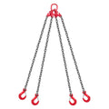 Chain Sling, 10mm x 3 m Lifting Chains with 4 Leg Grab Hooks, Heavy Duty G80 Alloy Steel Lifting Sling, 10.4 V952-DGDLHHMGFH1JKA9OV001V0