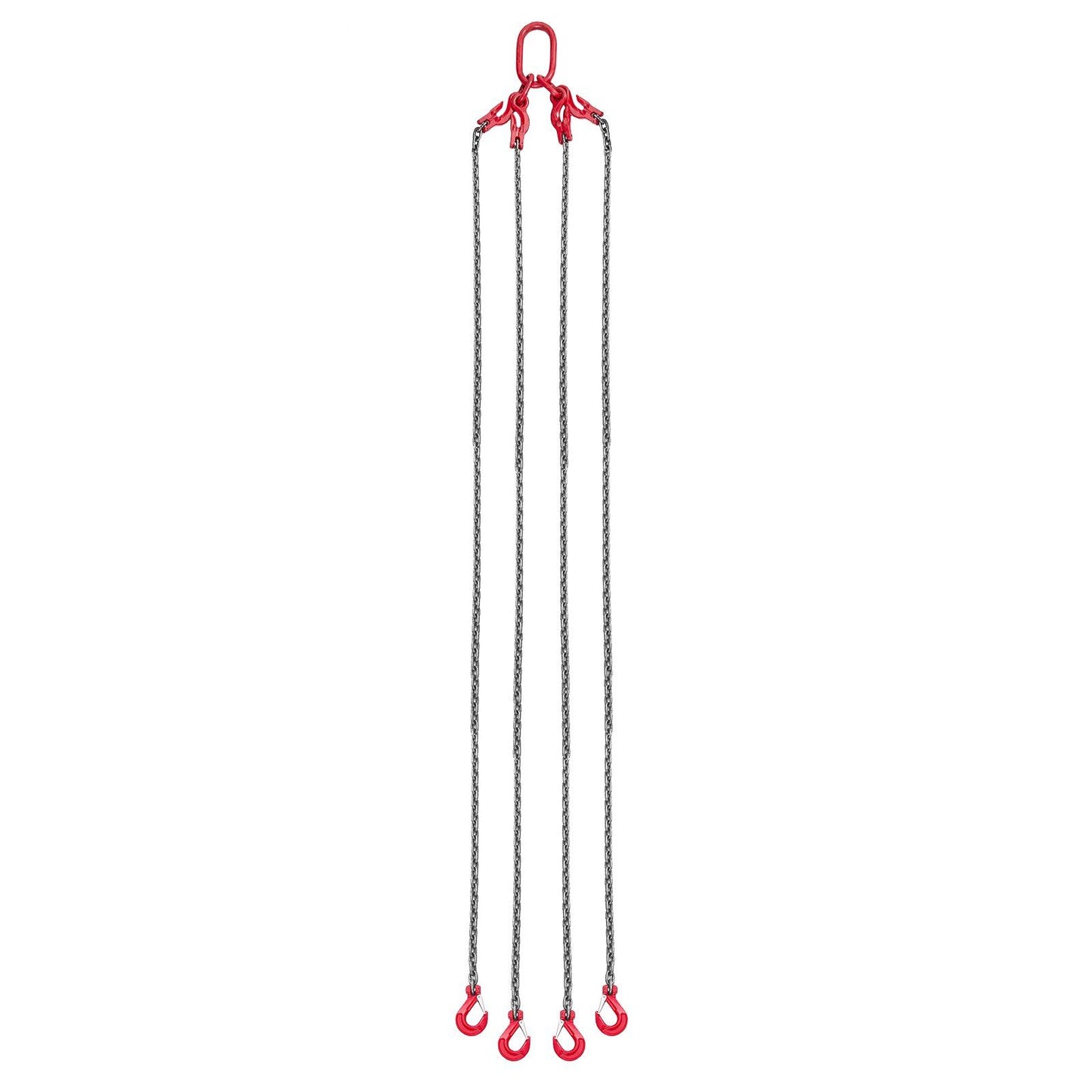 Chain Sling, 10mm x 3 m Lifting Chains with 4 Leg Grab Hooks, Heavy Duty G80 Alloy Steel Lifting Sling, 10.4 V952-DGDLHHMGFH1JKA9OV001V0