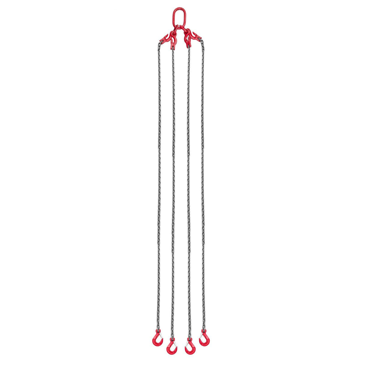 Chain Sling, 10mm x 3 m Lifting Chains with 4 Leg Grab Hooks, Heavy Duty G80 Alloy Steel Lifting Sling, 10.4 V952-DGDLHHMGFH1JKA9OV001V0
