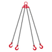 Chain Sling, 10mm x 3 m Lifting Chains with 4 Leg Grab Hooks, Heavy Duty G80 Alloy Steel Lifting Sling, 10.4 V952-DGDLHHMGFH1JKA9OV001V0