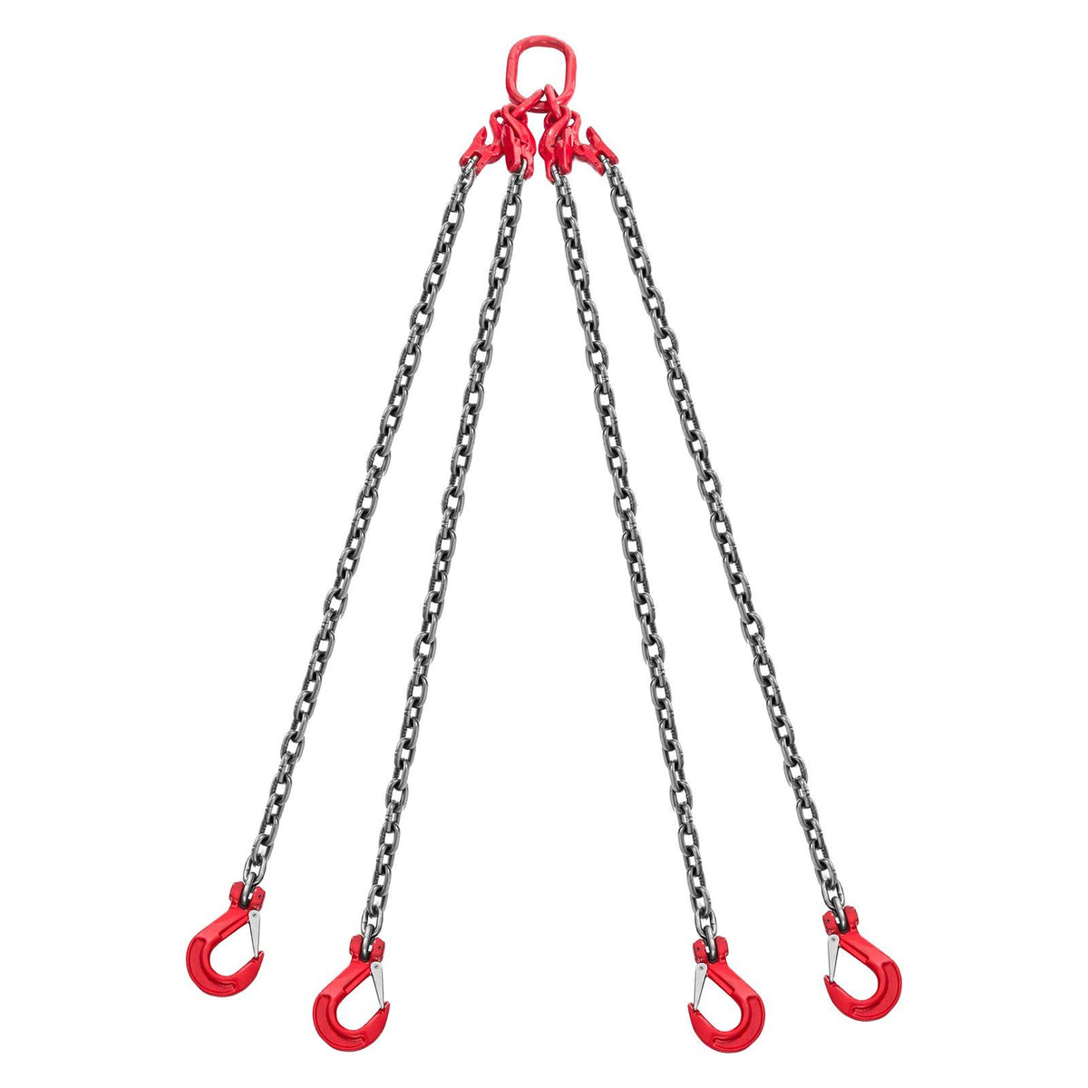 Chain Sling, 10mm x 3 m Lifting Chains with 4 Leg Grab Hooks, Heavy Duty G80 Alloy Steel Lifting Sling, 10.4 V952-DGDLHHMGFH1JKA9OV001V0