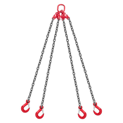Chain Sling, 10mm x 3 m Lifting Chains with 4 Leg Grab Hooks, Heavy Duty G80 Alloy Steel Lifting Sling, 10.4 V952-DGDLHHMGFH1JKA9OV001V0