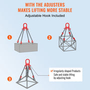 Chain Sling, 8 mm x 150 cm Lifting Chains with Hooks, G80 Engine Chain Hoist Lifts, 5 Ton Lifting Sling V952-DGDLJZMGFHZYJ5B2UV0