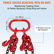 Chain Sling, 8 mm x 150 cm Lifting Chains with Hooks, G80 Engine Chain Hoist Lifts, 5 Ton Lifting Sling V952-DGDLJZMGFHZYJ5B2UV0