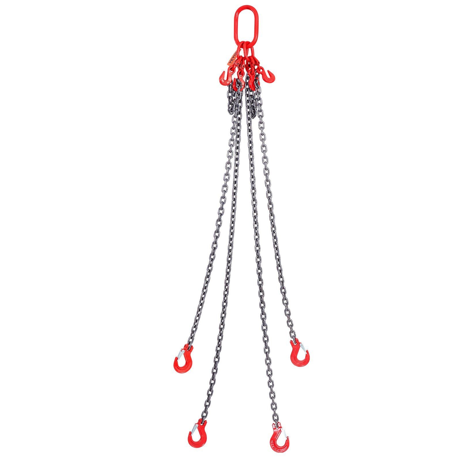 Chain Sling, 8 mm x 150 cm Lifting Chains with Hooks, G80 Engine Chain Hoist Lifts, 5 Ton Lifting Sling V952-DGDLJZMGFHZYJ5B2UV0