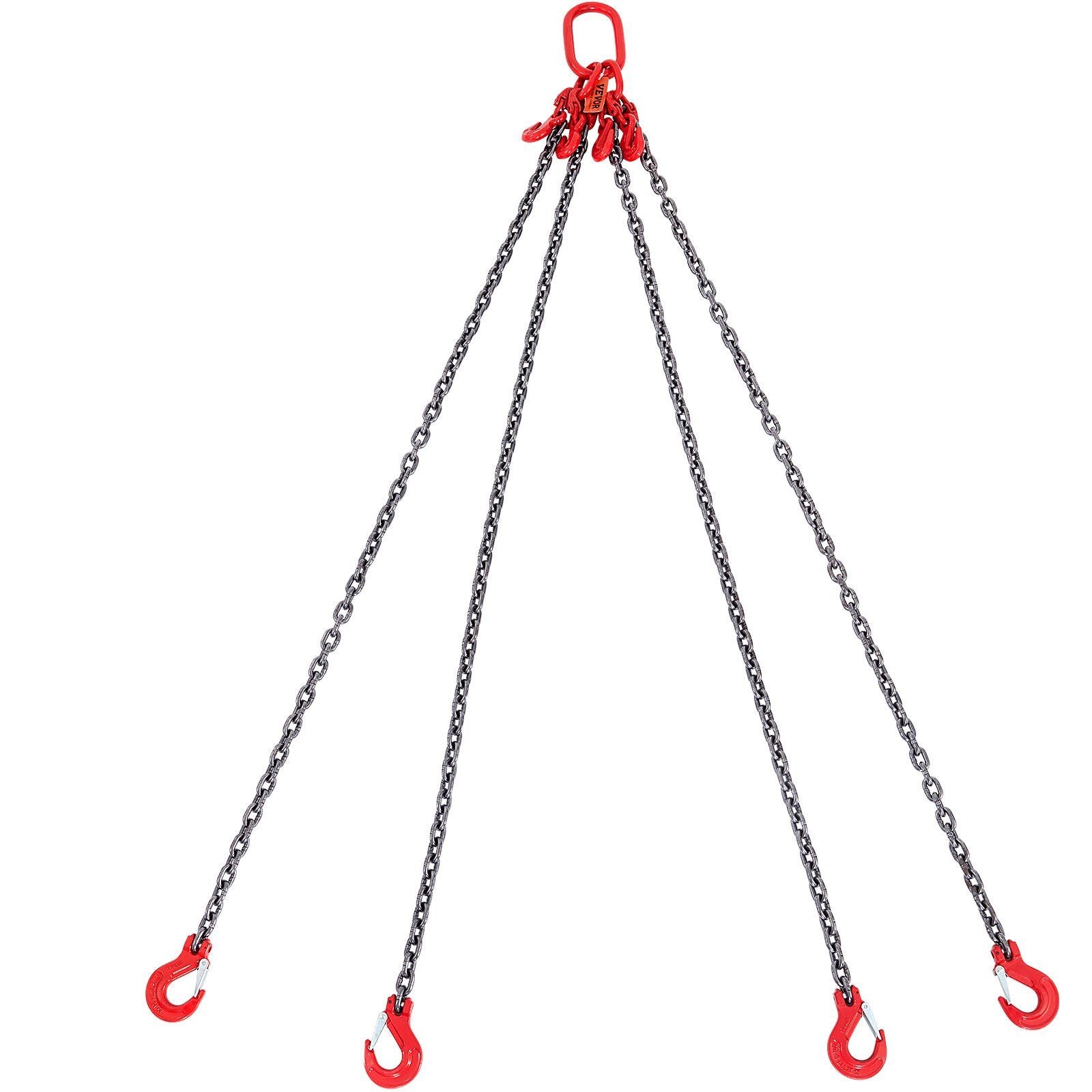 Chain Sling, 8 mm x 150 cm Lifting Chains with Hooks, G80 Engine Chain Hoist Lifts, 5 Ton Lifting Sling V952-DGDLJZMGFHZYJ5B2UV0