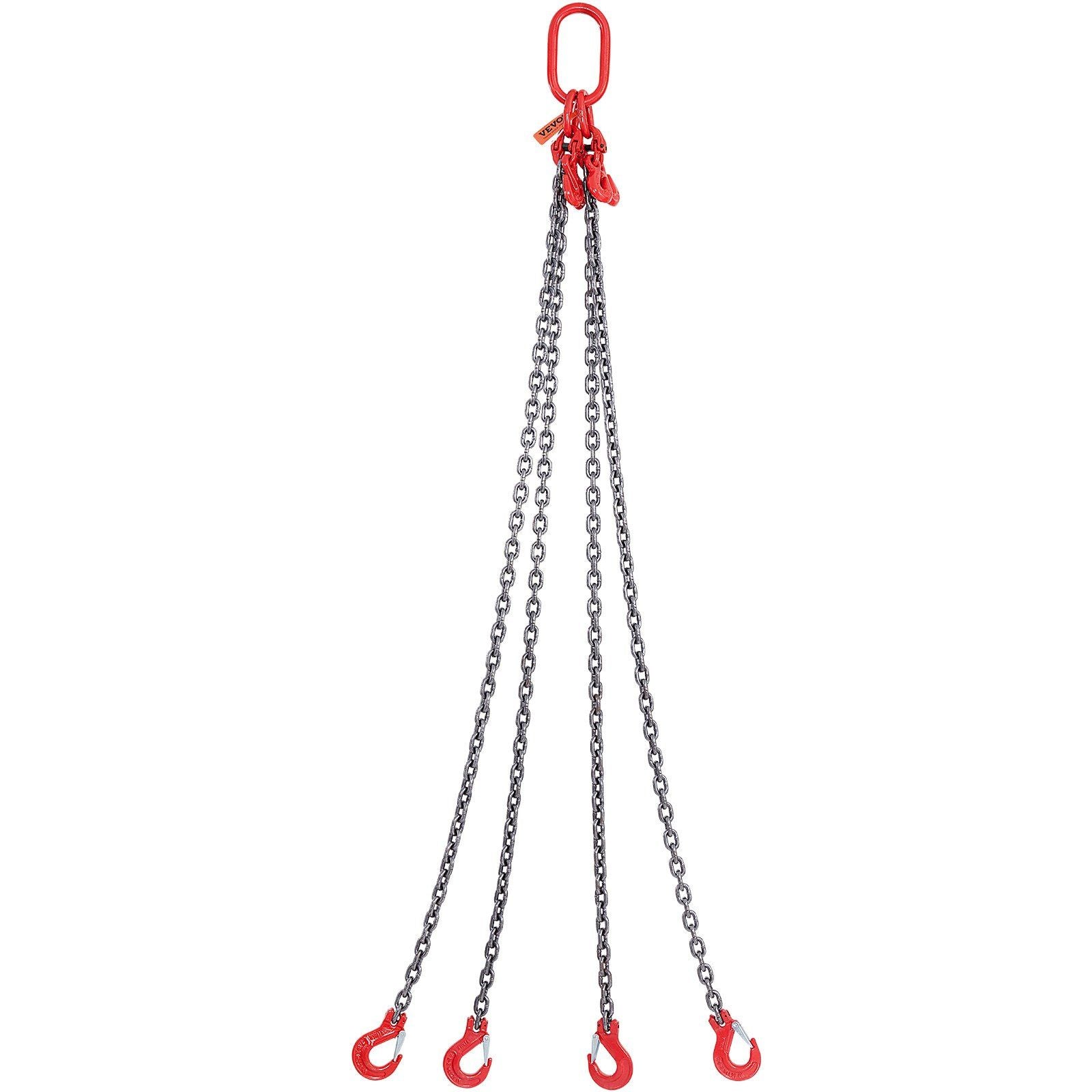Chain Sling, 8 mm x 150 cm Lifting Chains with Hooks, G80 Engine Chain Hoist Lifts, 5 Ton Lifting Sling V952-DGDLJZMGFHZYJ5B2UV0