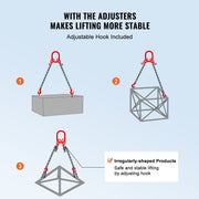 Chain Sling, 10 mm x 180 cm Lifting Chains with Hooks, G80 Engine Chain Hoist Lifts, 5 Ton Lifting Sling V952-DGDLMGFH1JZ67A30TV0