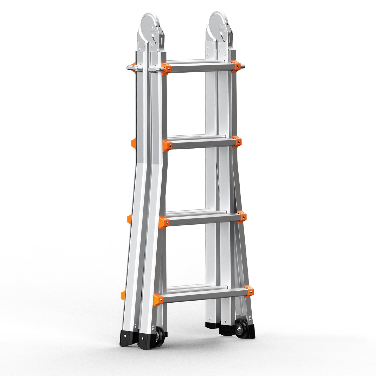 Telescoping Ladder A Frame, 13 FT Compact Aluminum Extension Ladder, Multi-Function Portable Collapsible RV V952-DGNAZXYST40MJ7HIQV0