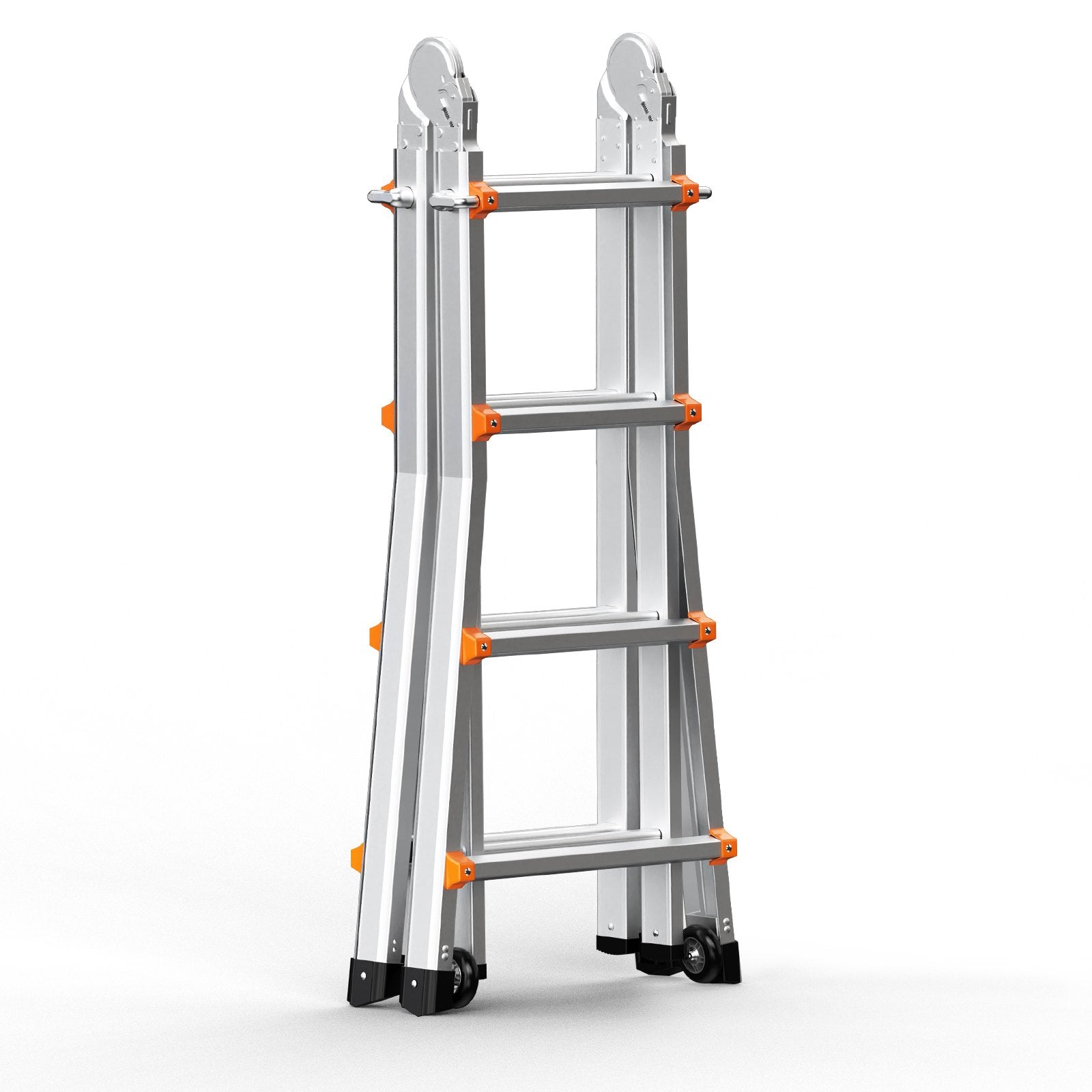 Telescoping Ladder A Frame, 13 FT Compact Aluminum Extension Ladder, Multi-Function Portable Collapsible RV V952-DGNAZXYST40MJ7HIQV0