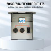 20/30/50A Temporary RV Power Outlet Box Electrical Outdoor Receptacle Box V952-DGNCRV203050AY3ZNV0