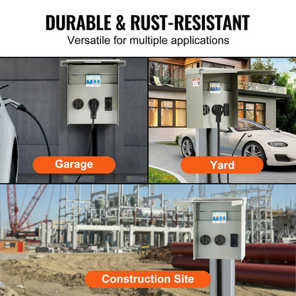 20/30/50A Temporary RV Power Outlet Box Electrical Outdoor Receptacle Box V952-DGNCRV203050AY3ZNV0
