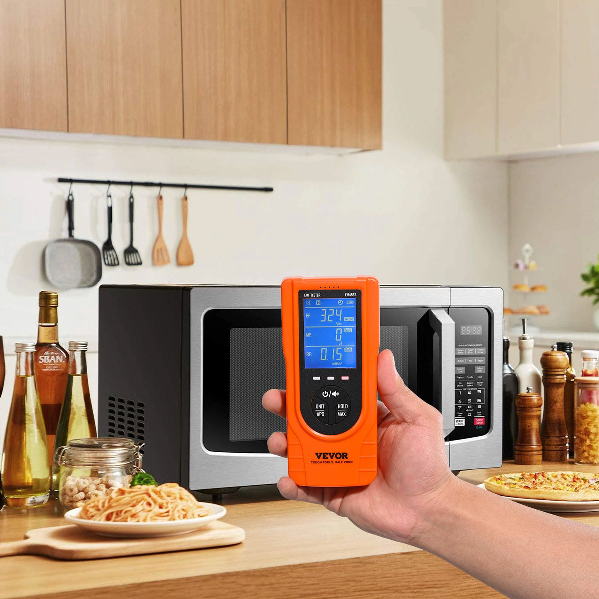 3-in-1 EMF Meter, 5Hz - 3.5GHz, Handheld Rechargeable Electromagnetic Field Radiation Detector, Digital LCD V952-DGNEMFJSHYWJZQJ5EV9