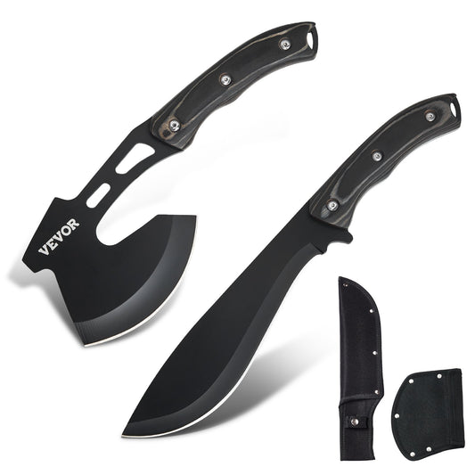 Hunting Knife and Hatchet Axe Combo Set Sheath Fixed Blade Knife Camping V952-DGNFCDTZLDF0DG8MBV0