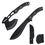 Hunting Knife and Hatchet Axe Combo Set Sheath Fixed Blade Knife Camping V952-DGNFCDTZLDF0DG8MBV0