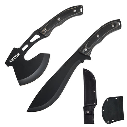 Hunting Knife and Hatchet Axe Combo Set Sheath Fixed Blade Knife Camping V952-DGNFCDTZLDF0DG8MBV0
