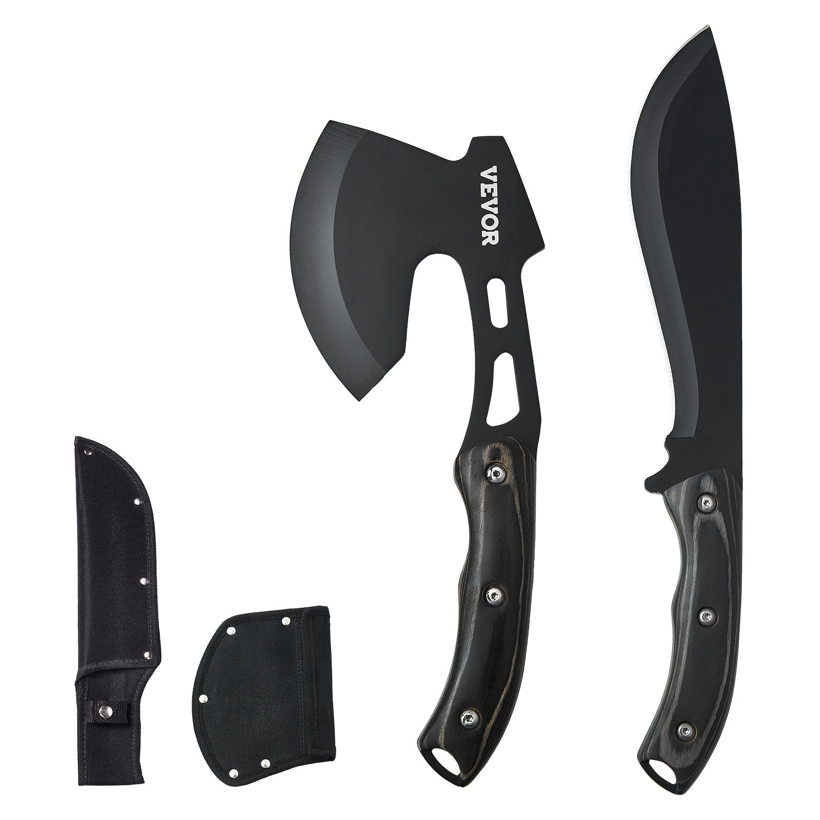 Hunting Knife and Hatchet Axe Combo Set Sheath Fixed Blade Knife Camping V952-DGNFCDTZLDF0DG8MBV0