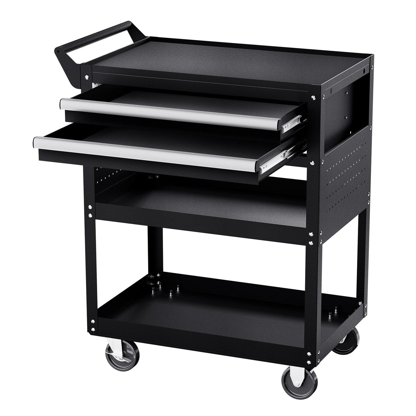 5-Tier Tool Cart with Wheels, 400 lbs Load Capacity, Rolling Work Cart with 2 Drawers & Pegboard, Mechanic V952-DGNGJCHCLYG22CMU5V0