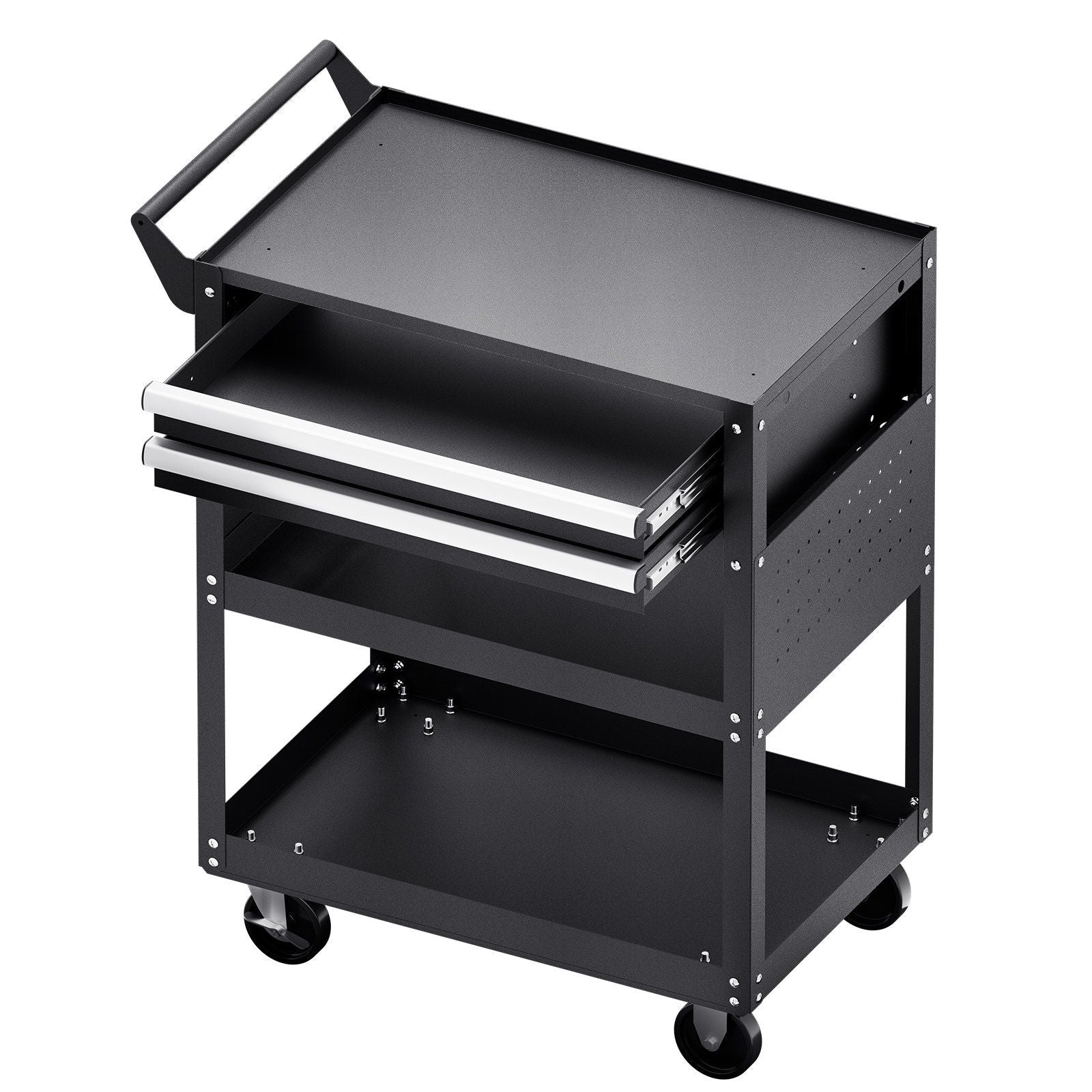 5-Tier Tool Cart with Wheels, 400 lbs Load Capacity, Rolling Work Cart with 2 Drawers & Pegboard, Mechanic V952-DGNGJCHCLYG22CMU5V0