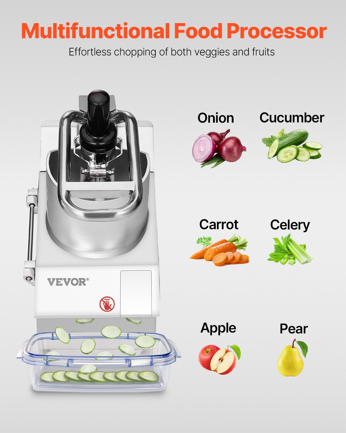 Food Processor & Vegetable Chopper w/ 6 Blades Food-Grade Stainless Steel V952-DGNSCJ550WMYE68N9V3